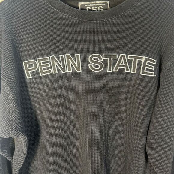 Penn State Nitany Lions Football Thermal Waffle Knit Pullover Vneck size XL - Picture 2 of 7